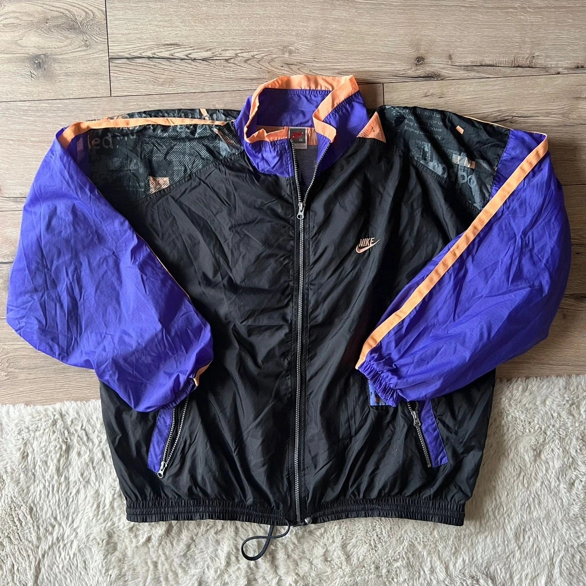 Nike Vintage Black Windbreaker - Etsy