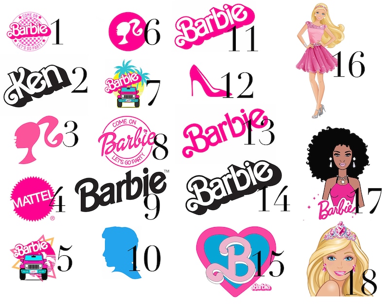 Barbie Custom Characters / Barbie Party Props/ken and Barbie Etsy