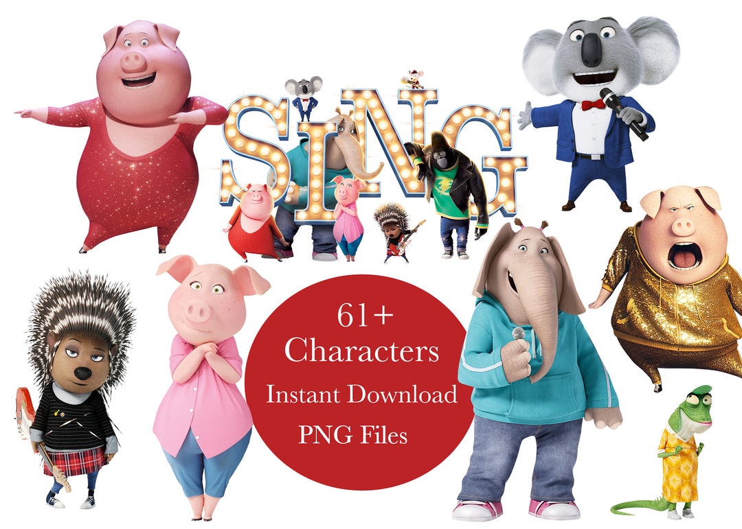 Sing Clipart Sing 2 Clip Art Sing 2 PNG Images Digital - Etsy Australia