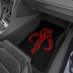 Red Mythosaur Skull - Car Mats (2x Front)