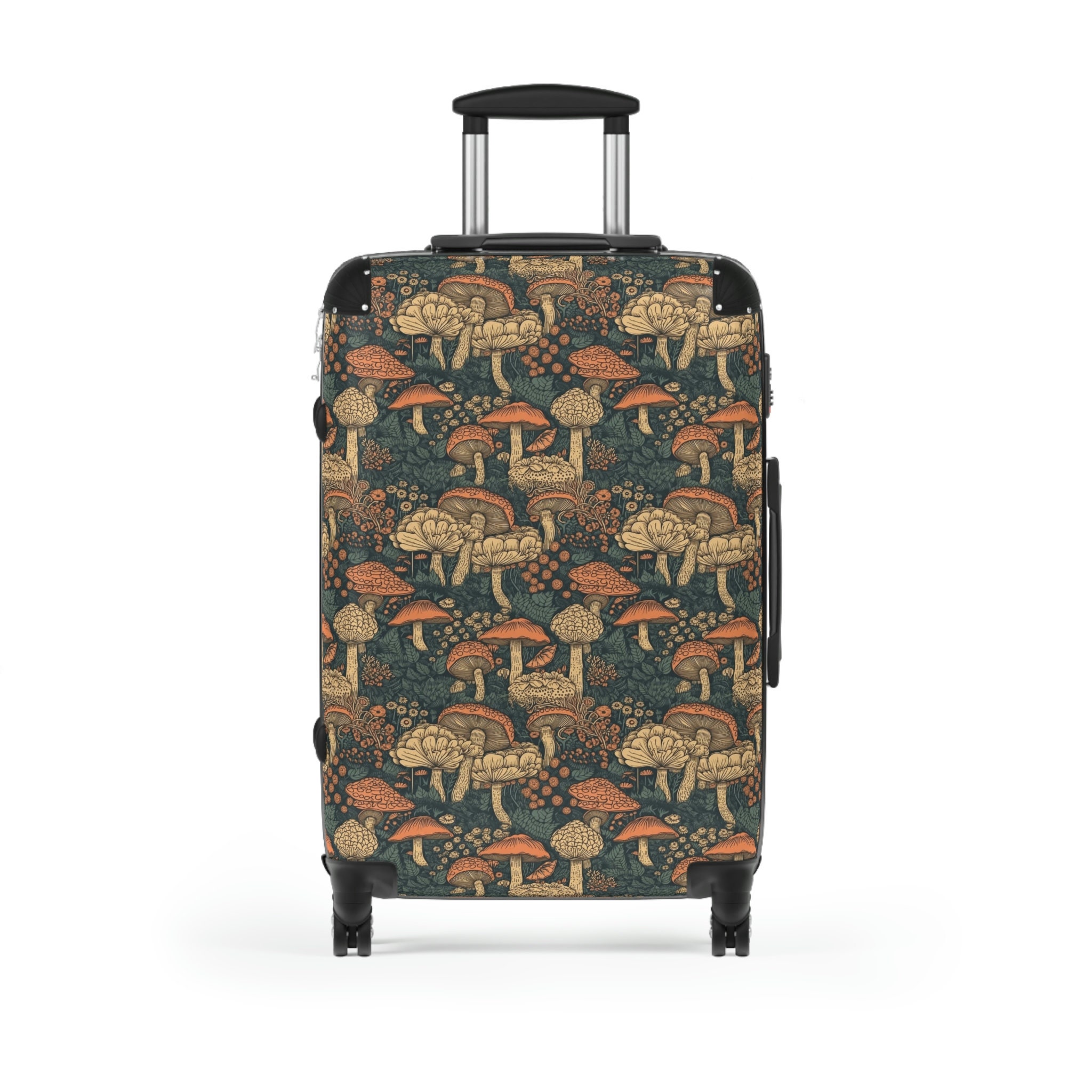 Mushroom Pattern - Travel Suitcases