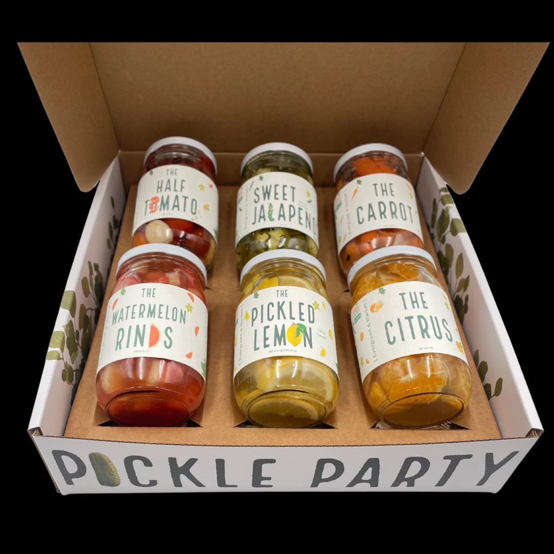 Gourmet Pickles 6-jar Gift Box – Variety Pack- Valentine Gift - Etsy