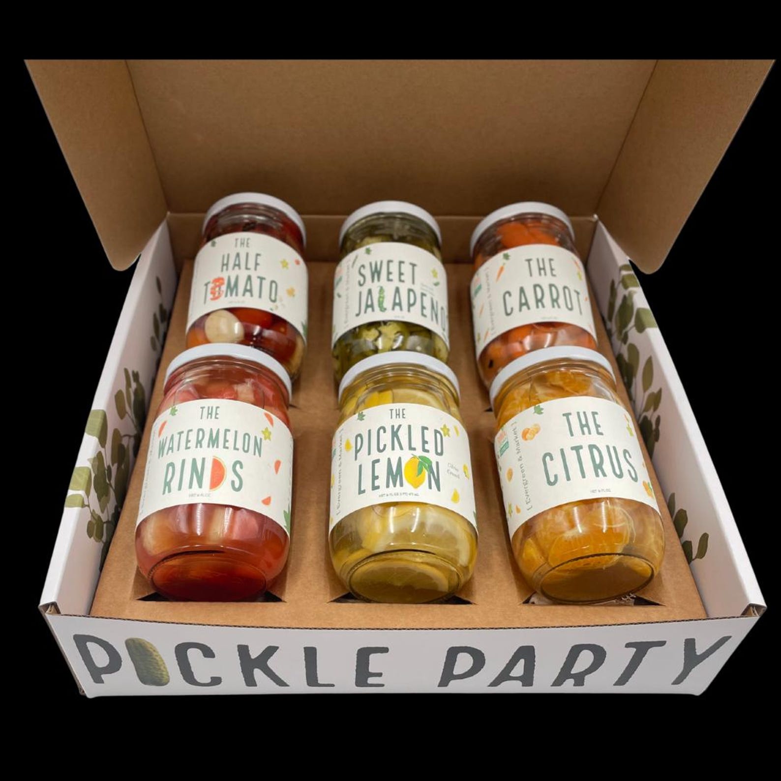 Gourmet Pickles 6-jar Gift Box – Variety Pack- Valentine Gift - Etsy
