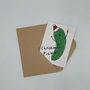 Tarjeta con mensaje de Pickle Lover: Pickle Lover: Navidad y cumpleaños