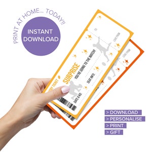 YELLOW Rugby Surprise ticket, Surprise Rugby Match, Rugby Game >>Print at Home//Printable<<  *DIGITAL DOWNLOAD*