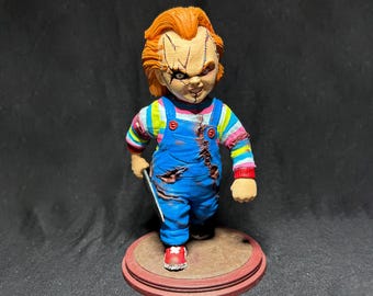Chucky inspirierte Horror Figur - 3D gedruckt und handbemalt - gruseliges Sammler Modell