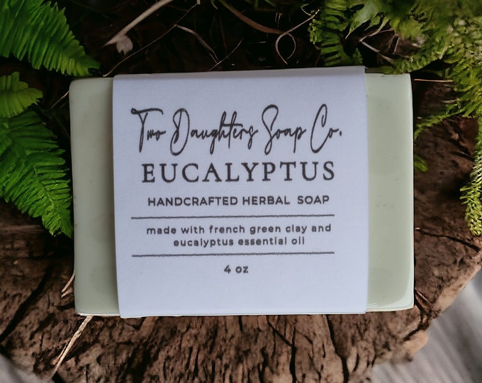 Eucalyptus Bar Soap, Eucalyptus Soap, Handmade Soap, Natural Soaps, Gift, Herbal Soaps, Handcrafted Soaps, Hand Poured