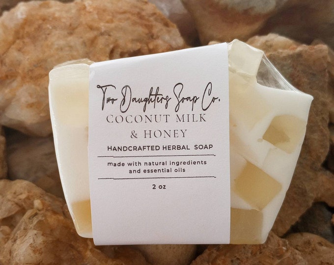 Coconut Milk + Honey Mini Bar Soap, Handmade Soap, Natural Soaps, Gift, Herbal Soaps, Handcrafted