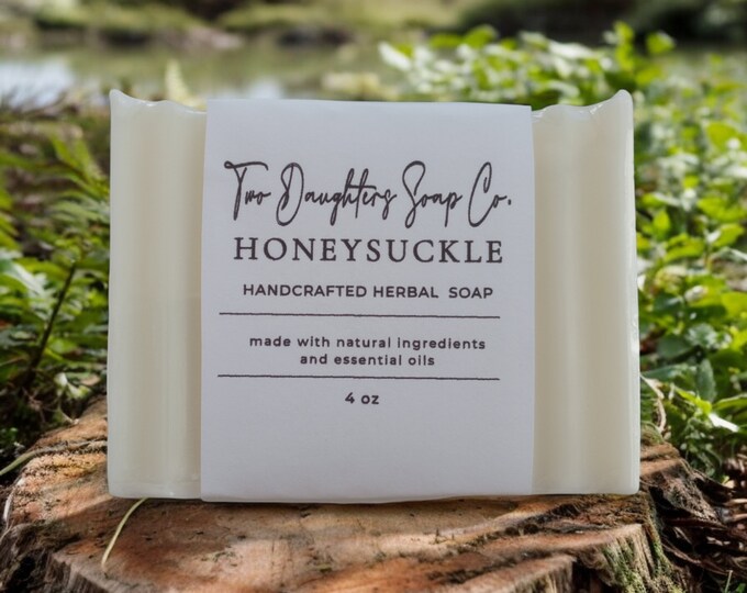 Honeysuckle Bar Soap, Handmade Soap, Natural Soaps, Gift, Herbal Soaps, Handcrafted, Summer Soaps