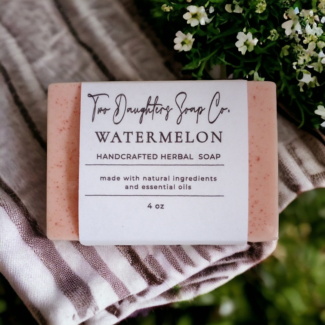 Watermelon Bar Soap, Handmade Soap, Natural Soaps, Gift, Herbal Soaps, Handcrafted Etsy