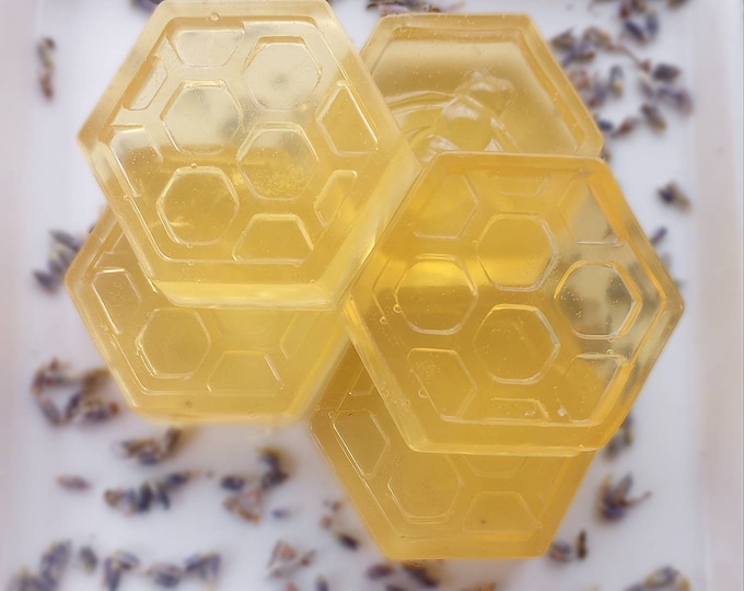 Honey Comb and Honey Bee Bar Soaps, Handmade Soap, Natural Soaps, Gift, Herbal Soaps, Handcrafted Favors