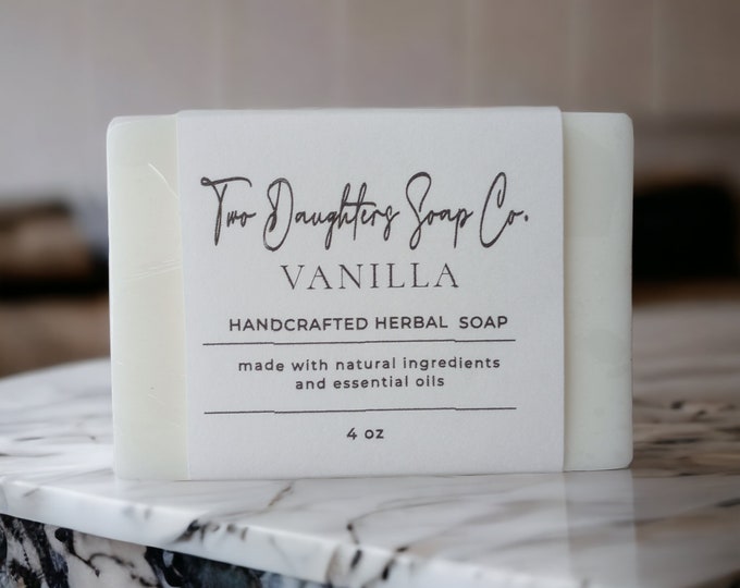 Vanilla Bar Soap, Handmade Soap, Natural Soaps, Gift, Herbal Soaps