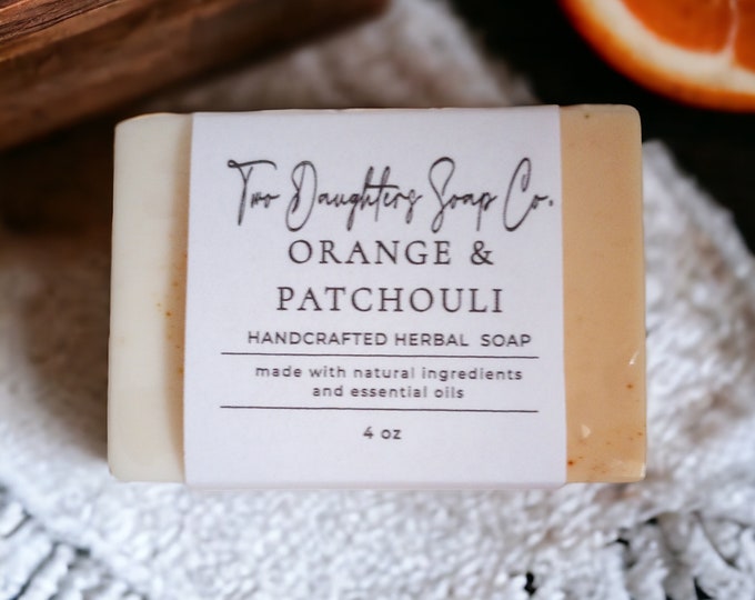 Orange & Patchouli Bar Soap - Handmade Soap - Natural Soaps - Gift - Herbal Soaps - Handcrafted