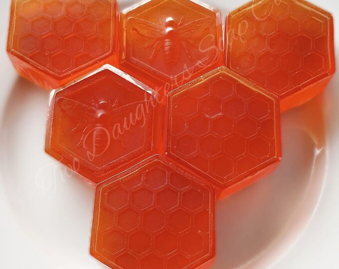 Orange Flower Blossom Honey Bee Soap, Handmade Soap, Natural Soaps, Gift, Herbal Soaps, Handcrafted Soaps