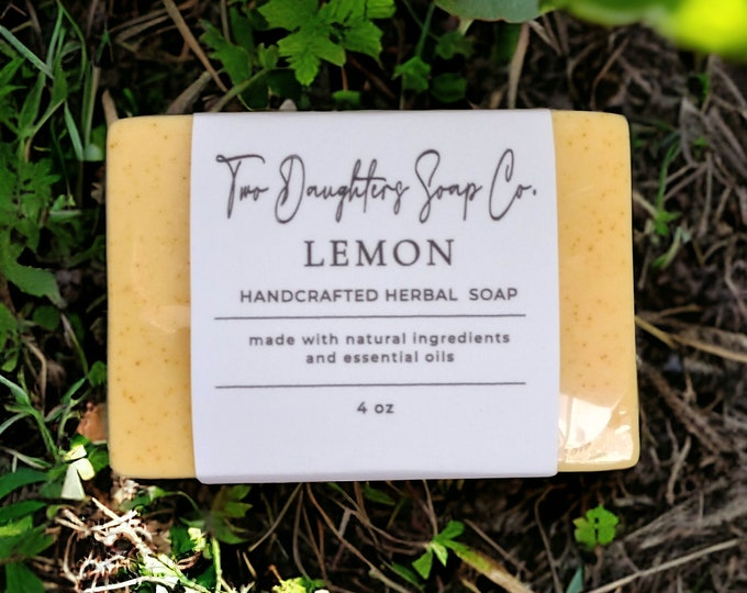 Lemon Bar 4oz, Lemon Soap, Kitchen Soap, Handcrafted Soap, Lemon Bar Soap