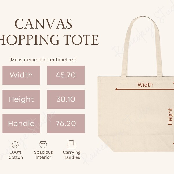 Handbag Measurements Chart.pdf Tote Bag Size Chart - Etsy