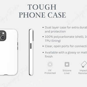 Wichtige Merkmale der robusten Telefonhülle, glänzende oder matte Oberfläche, zweilagige Telefonhülle Info-Karte für POD Etsy Verkäufertools