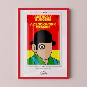 A Clockwork Orange Book Cover Poster | Anthony Burgess, A Clockwork Orange Poster, Book Posters, Canvas Print, Book Art, Book Lover Gift