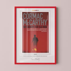 Poster di copertina del libro &quot;Non è un paese per vecchi&quot; / Cormac McCarthy, Poster di libri, Poster da parete su tela, Regalo per amanti dei libri