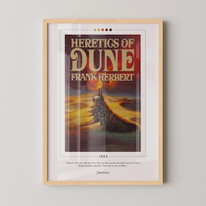 Heretics of Dune Book Cover Poster | Frank Herbert, Dune Print, Book Posters, Book Print, Canvas Wall Art, Book Art, Book Lover Gifts