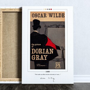 Poster di copertina del libro L'immagine di Dorian Gray / Oscar Wilde, Poster L'immagine di Dorian Gray, Poster di libri, Stampa su tela, Regalo per gli amanti dei libri