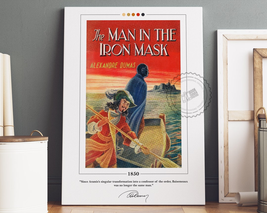 The Man in the Iron Mask Book Cover Poster | Alexandre Dumas, the Man