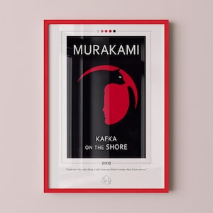 Kafka on the Shore Book Cover Poster | Haruki Murakami, Kafka on the Shore Poster, Book Posters, Book Art, Canvas Wall Art, Book Lover Gift