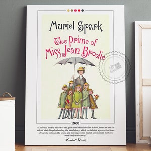 Il primo di Miss Jean Brodie Poster di copertina del libro / Muriel Spark, Il primo di Miss Jean Brodie Poster, Poster di libri, Regalo per gli amanti dei libri