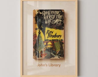 Something Wicked This Way Comes Custom Library Wall Art, Personalized Book Cover Poster, Library Decor, Book Lover Gift, Literary Gifts