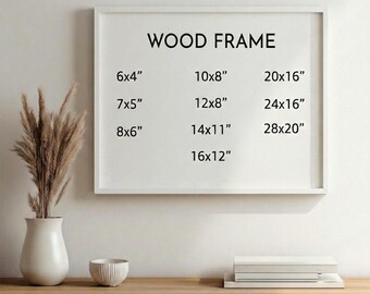 Horizontal White Wood Frame with 9 Colors, Wood Picture Frame, Photo Frame, Diploma Frame, 8x10 Frame, Black Frame, White Frame, Red Frame