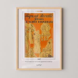 Taps at Reveille Book Cover Poster | F. Scott Fitzgerald, Book Posters, Canvas Print, Book Art, Book Lover Gifts, Bookish Gifts