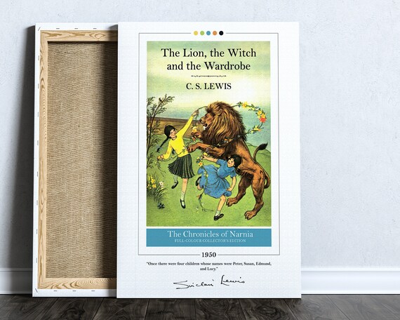 The Lion the Witch and the Wardrobe Book Cover Poster C. S. - Etsy