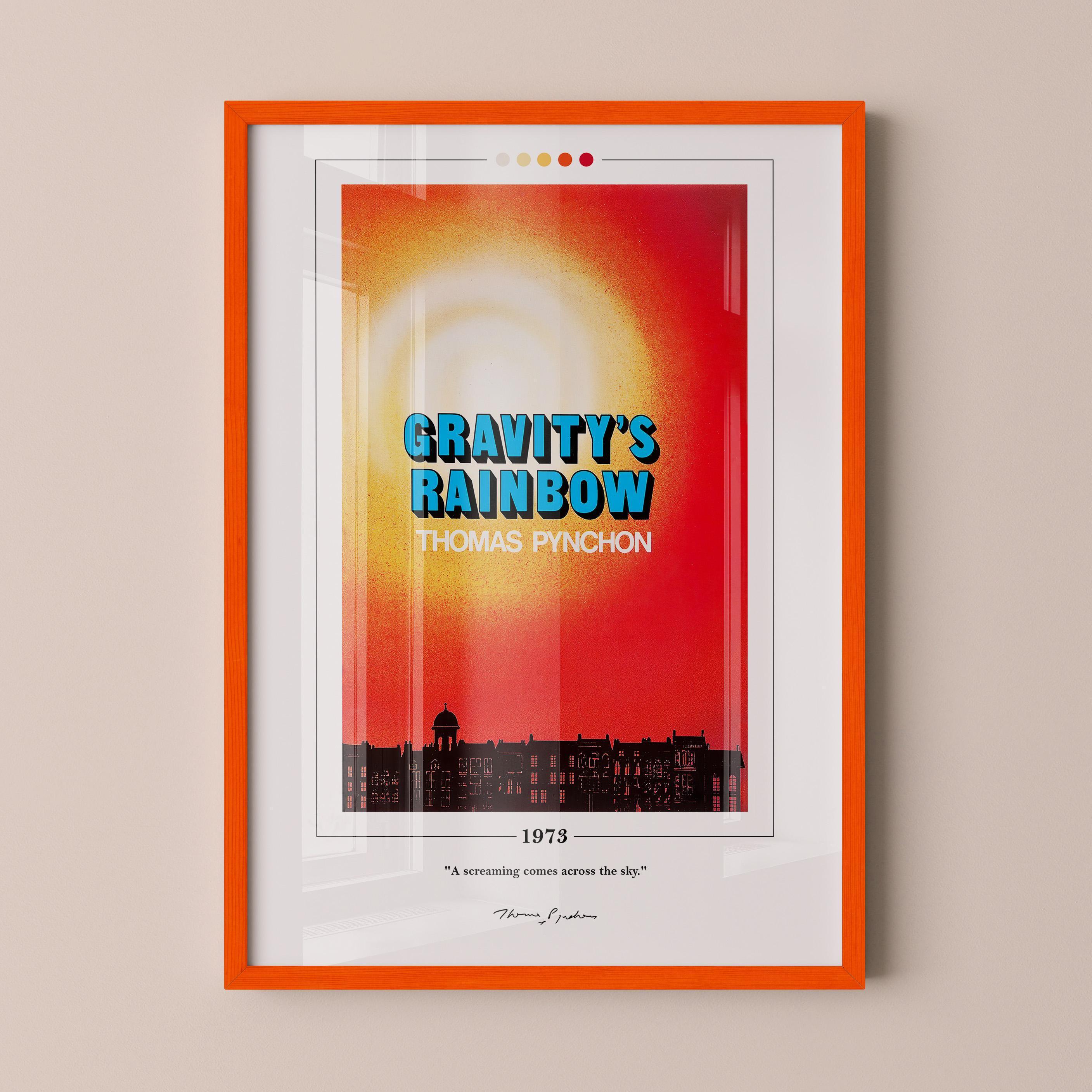 Gravity's Rainbow Book Cover Poster | Thomas Pynchon, Gravity's Rainbow Poster, Book Posters, Canvas Wall Art, Book Art, Book Lover Gift