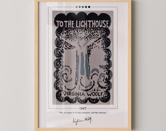 To the Lighthouse Book Cover Poster | Virginia Woolf, To the Lighthouse Poster, Book Posters, Canvas Wall Art, Book Art, Book Lover Gift