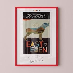 East of Eden Book Cover Poster | John Steinbeck, East of Eden Poster, East of Eden Print, Book Posters, Canvas Wall Art, Book Lover Gift