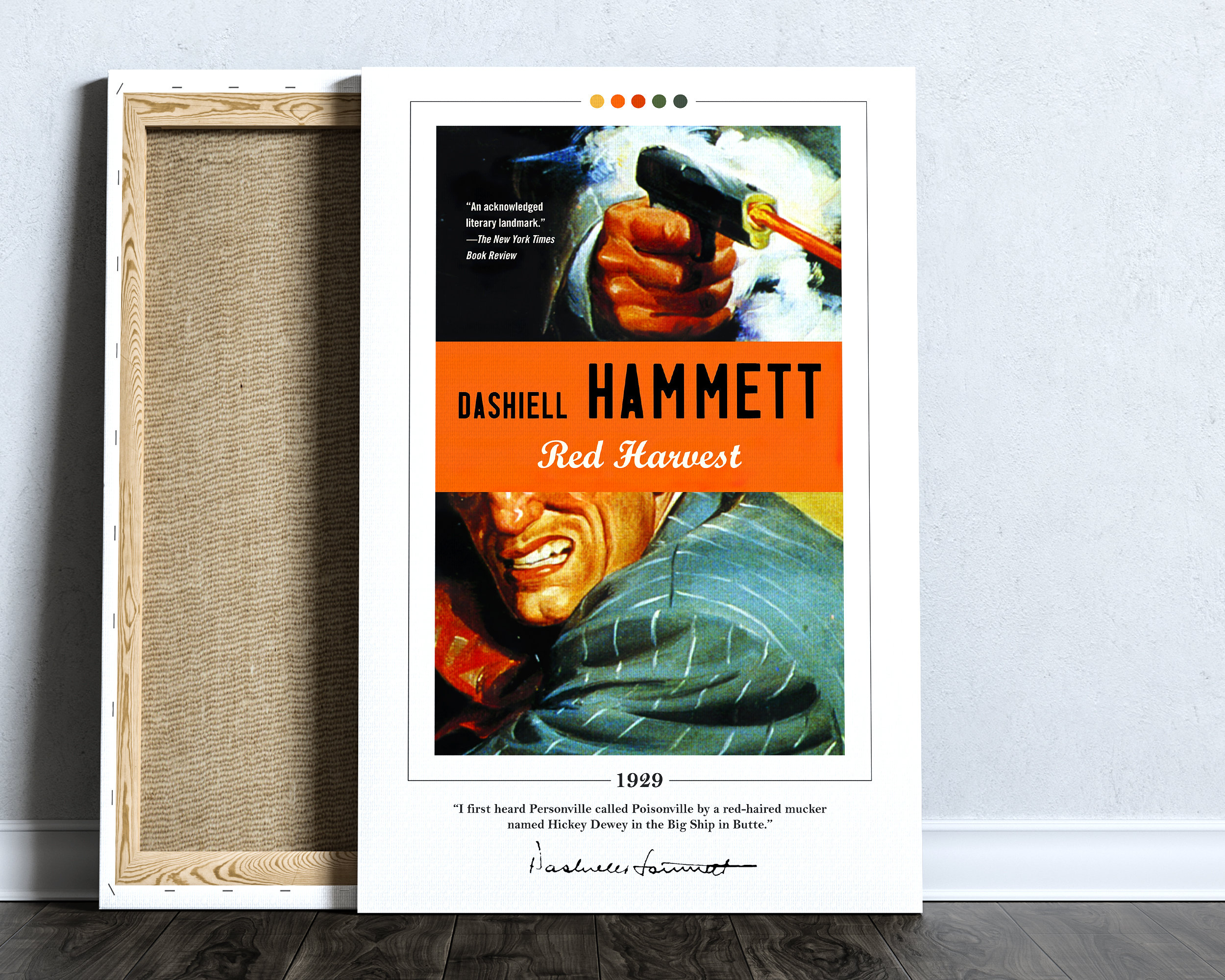 Red Book Cover Poster Hammett Harvest Etsy