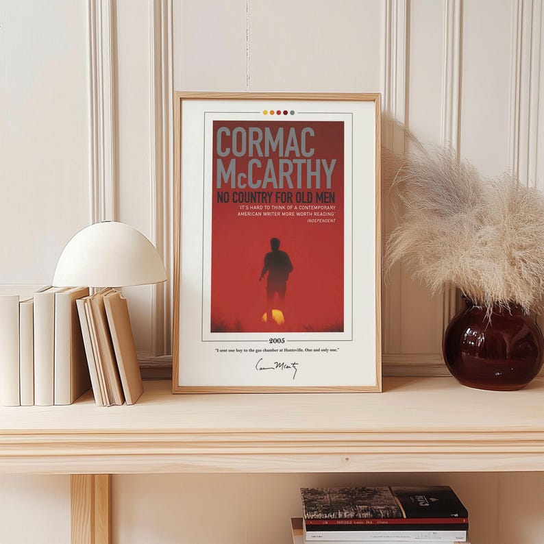 No Country for Old Men Book Cover Poster | Cormac McCarthy, No Country for Old Men Poster, Book Posters, Canvas Wall Art, Book Lover Gift image 6