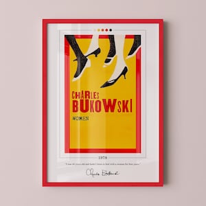 Póster de portada de libro "Mujeres" / Charles Bukowski, póster de "Mujeres" de Bukowski, impresión de "Mujeres" de Bukowski, pósteres de libros, impresión en lienzo, regalo para amantes de los libros