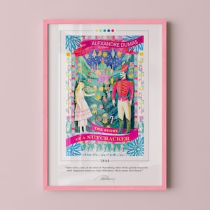 Die Geschichte eines Nussknackers Buchcover Poster | Alexandre Dumas, Die Geschichte eines Nussknackers Poster, Buch Poster, Buchkunst, Geschenk für Buchliebhaber