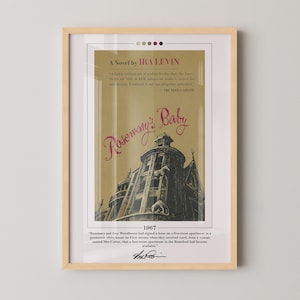 Rosemary&#39;s Baby Book Cover Poster | Ira Levin, Rosemary&#39;s Baby Poster, Rosemary&#39;s Baby Print, Book Posters, Book Art, Book Lover Gift