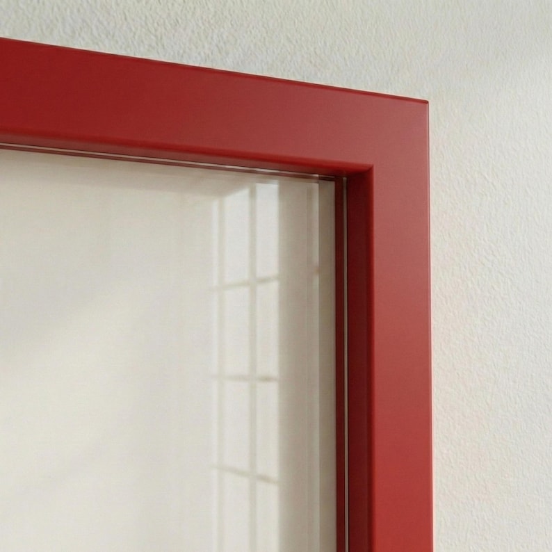 Red Wood Frame with 9 Colors, Wood Picture Frame, Photo Frame, Diploma Frame, 8x10 Frame, Black Frame, White Frame, Red Frame image 2