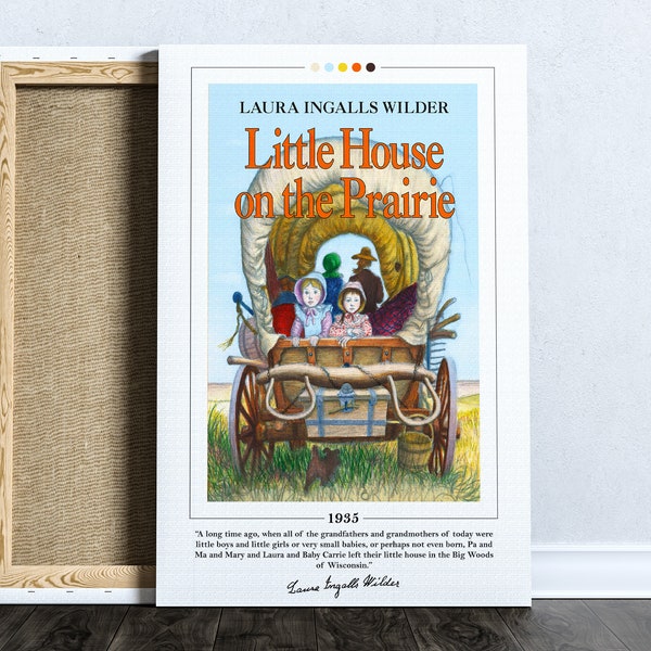 Little House on the Prairie Book Cover Poster | Laura Ingalls Wilder, Little House on the Prairie Poster, Book Posters, Book Lover Gift