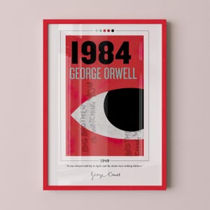 1984 Book Cover Poster | George Orwell, 1984 Poster, 1984 Print, Book Posters, Book Prints, Book Art, Canvas Print, Book Lover Gift