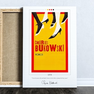 Poster di copertina del libro delle donne / Charles Bukowski, Poster delle donne di Bukowski, Stampa delle donne di Bukowski, Poster di libri, Stampa su tela, Regalo per gli amanti dei libri
