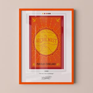 The Alchemist Book Cover Poster | Paulo Coelho, The Alchemist Poster, The Alchemist Print, Book Posters, Canvas Wall Art, Book Lover Gift