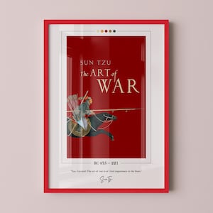 The Art of War Book Cover Poster | Sun Tzu, The Art of War Poster, The Art of War Print, Book Posters, Canvas Wall Art, Book Lover Gift
