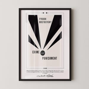 Crime and Punishment Book Cover Poster | Fyodor Dostoevsky, Crime and Punishment Poster, Crime and Punishment Print, Book Posters, Book Art