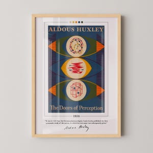 The Doors of Perception Book Cover Poster | Aldous Huxley, The Doors of Perception Poster, Book Posters, Canvas Wall Art, Book Lover Gift