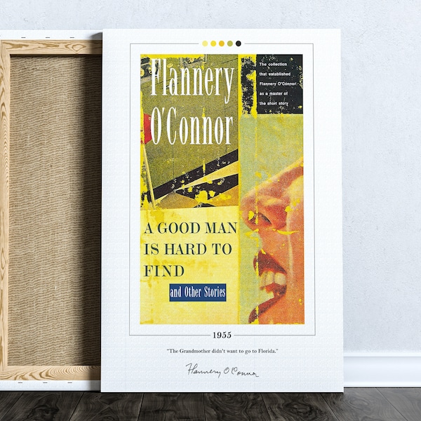 A Good Man Is Hard to Find Book Cover Poster | Flannery O'Connor, A Good Man Is Hard to Find Poster, Book Posters, Book Art, Book Lover Gift
