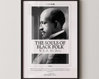 The Souls of Black Folk Book Cover Poster | W. E. B. Du Bois, The Souls of Black Folk Poster, Book Posters, Canvas Wall Art, Book Lover Gift